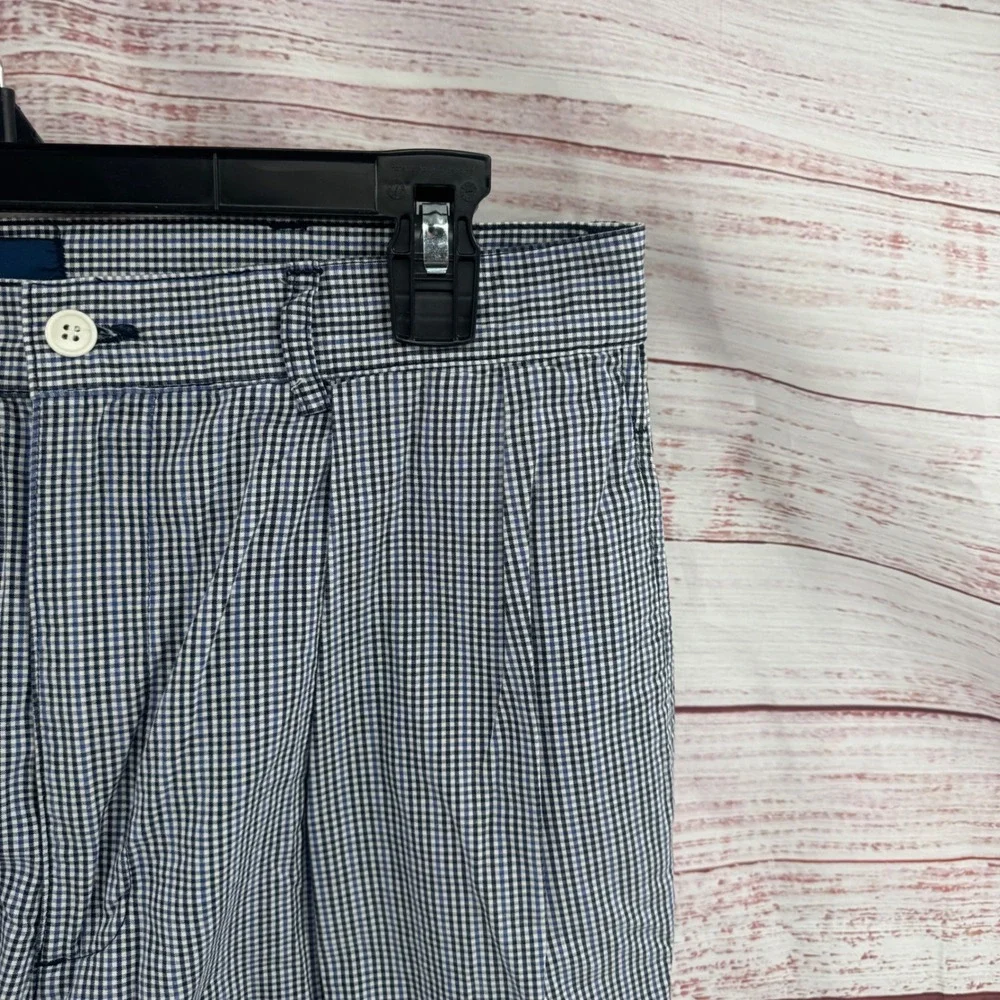 Polo Ralph Lauren Shorts Mens Size 34 Gingham Pleated Shorts Cotton Check